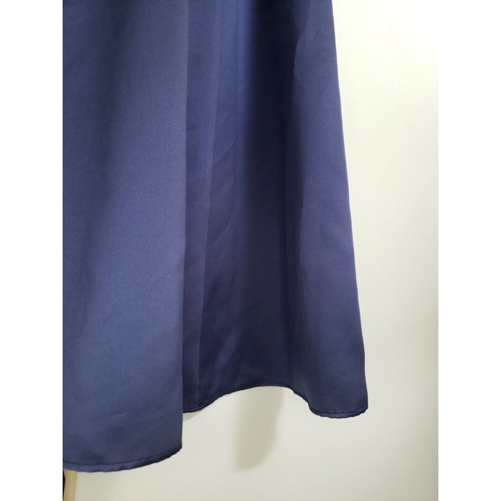 Scott McClintock Women 12 Formal Dress Prom Dark Blue Sleeveless Maxi Bridesmaid - Picture 3 of 8